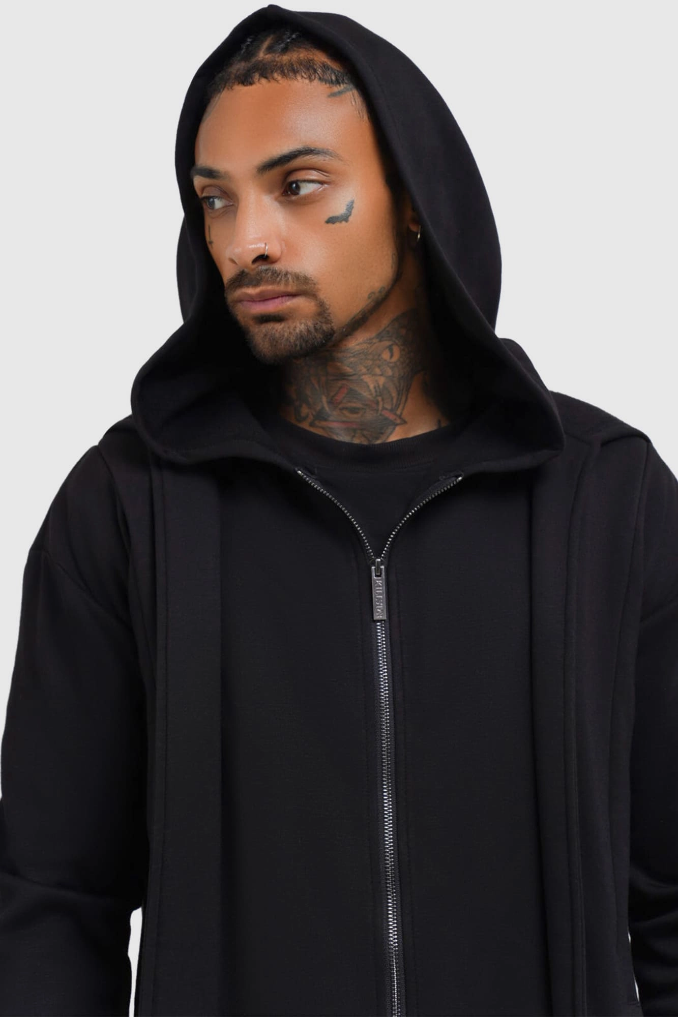 Ergonomic Seams urban vibe Hardcoded Poetry Longline Hoodie