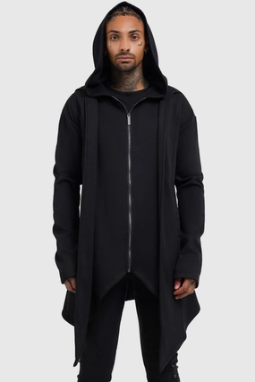 urban vibe Hardcoded Poetry Longline Hoodie V neck