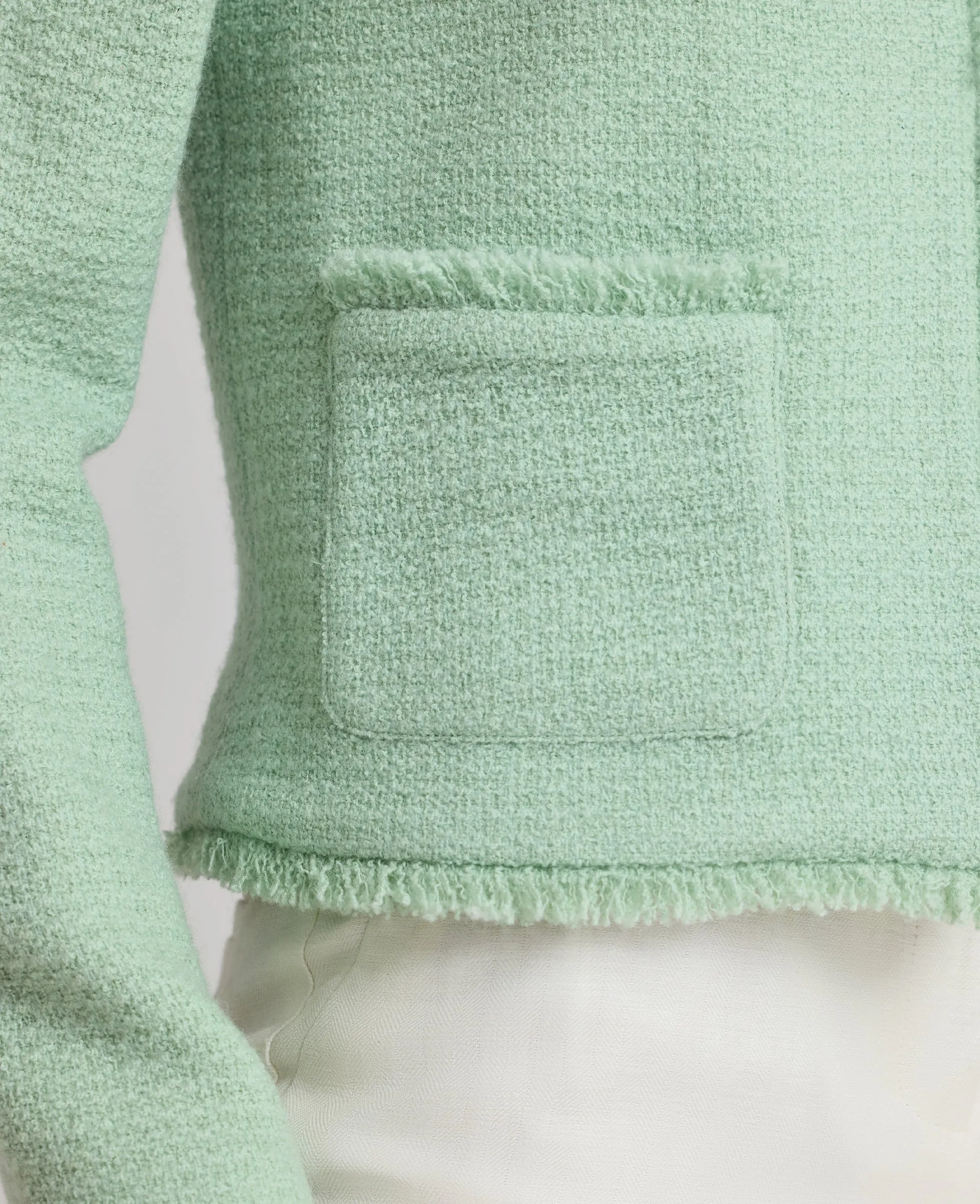 Anti Static Lining Gabrielle Wool Boucle Jacket