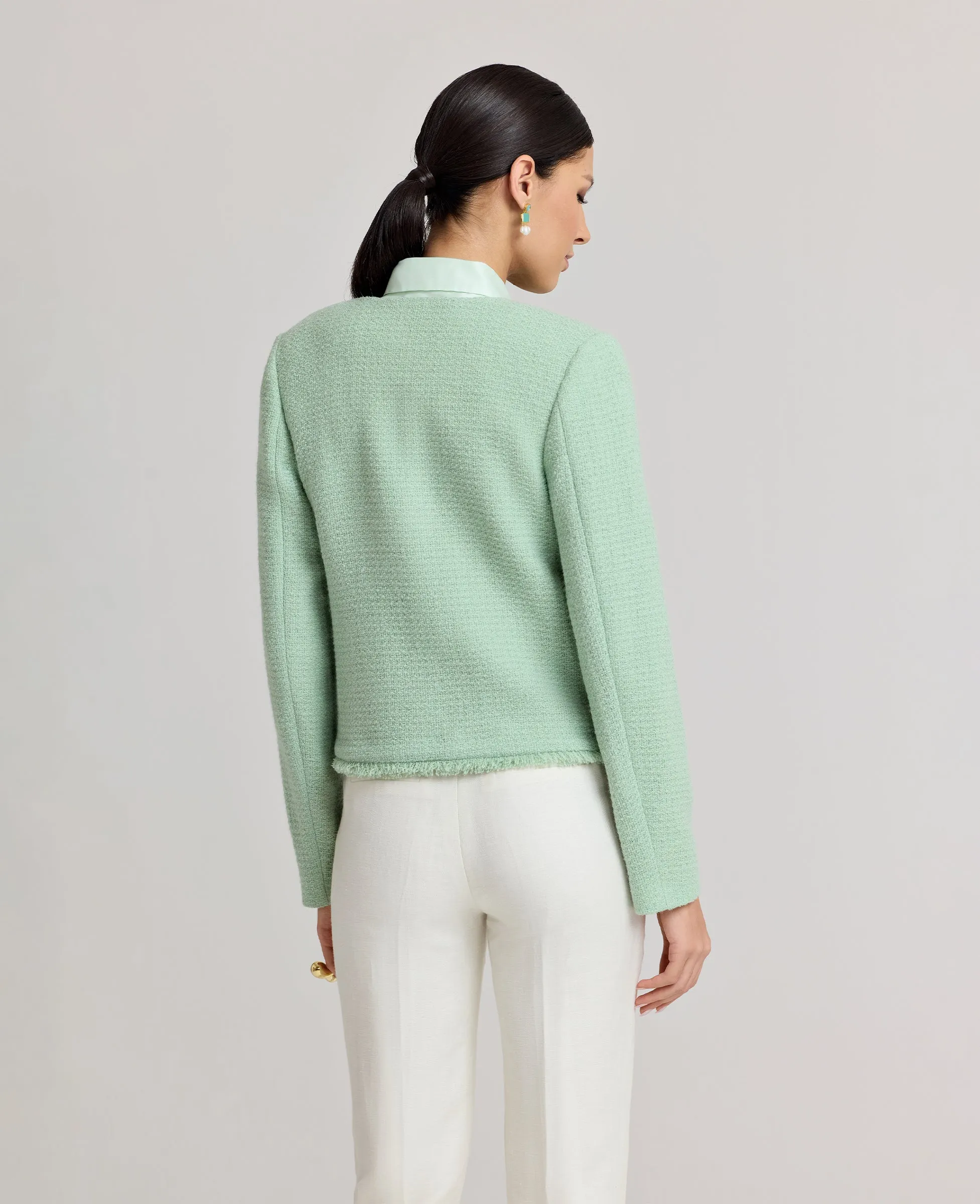 InterchangeableLining New Cut Gabrielle Wool Boucle Jacket