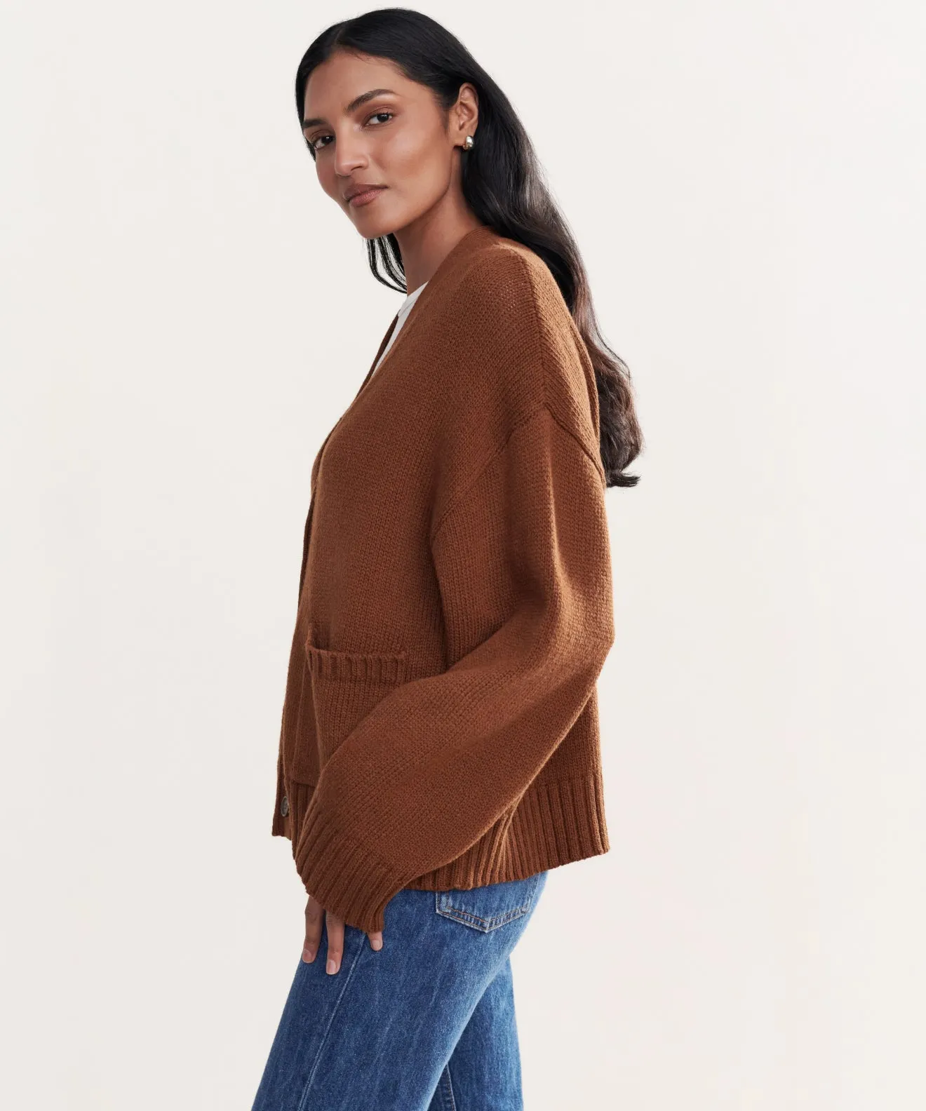 Ribbed collar Day To Day Barrett Cardigan