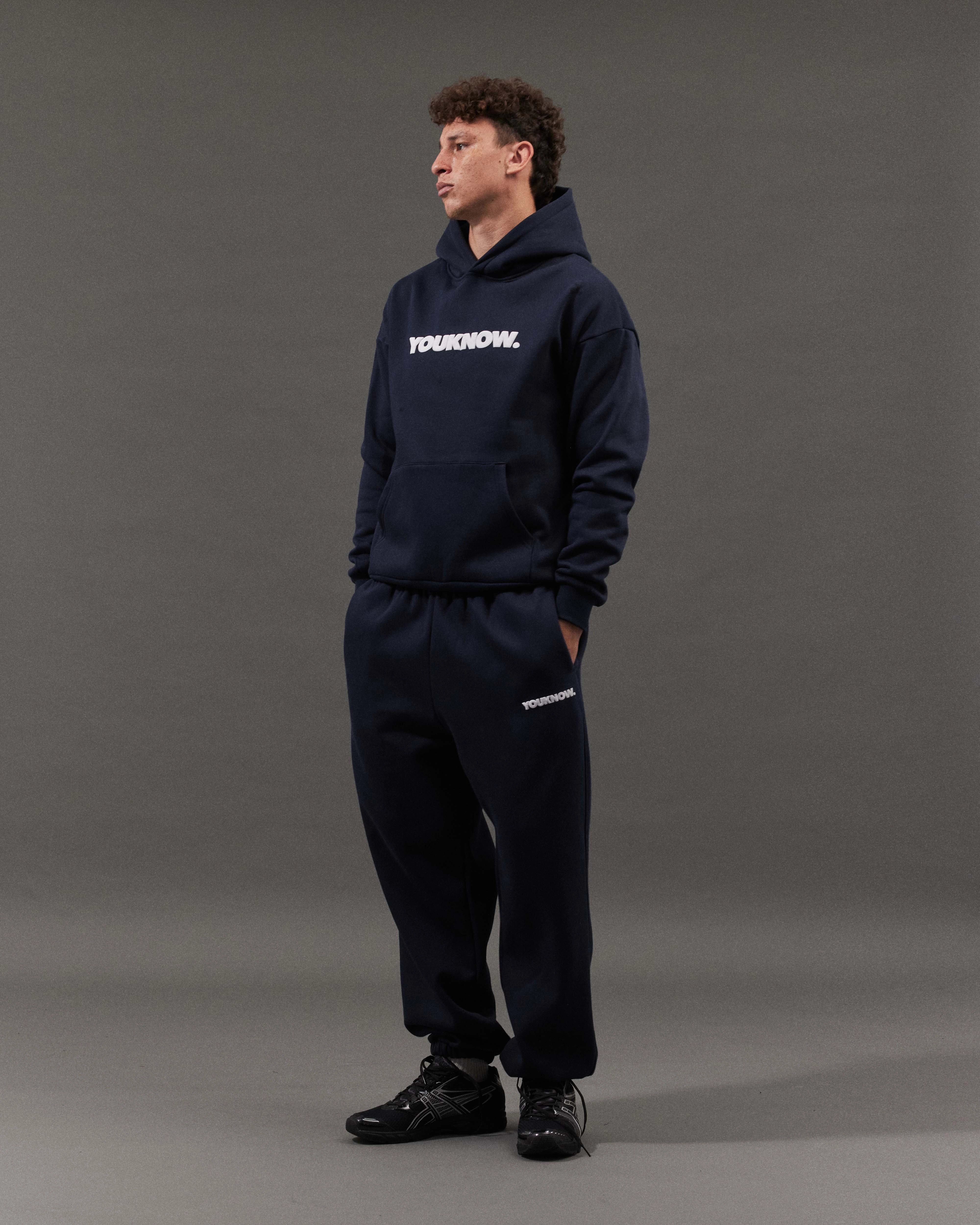 Urban appeal Organic Cotton Blend BLOCK CUFFED SWEATPANTS | Navy