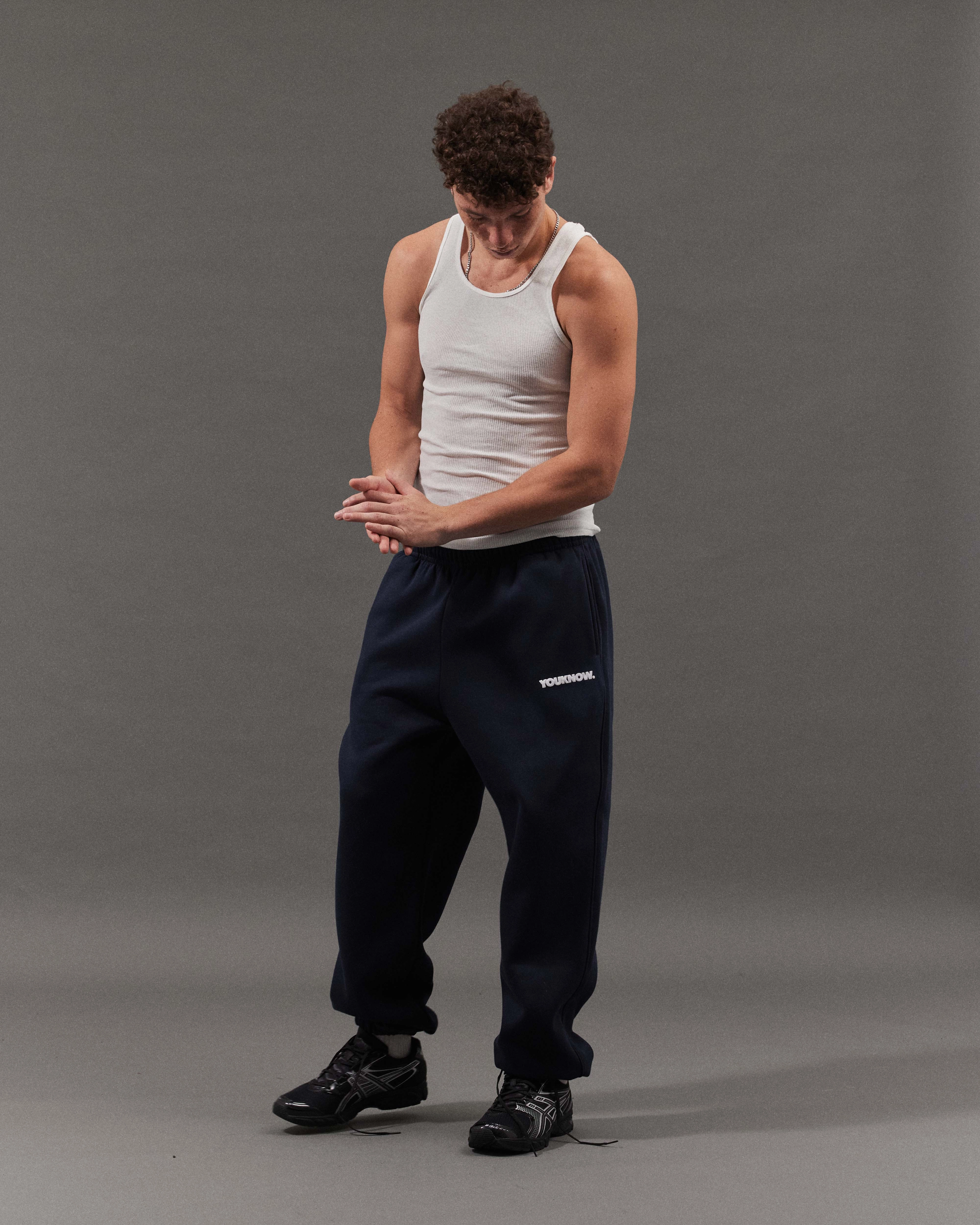 Daily Wear StaticDissipative BLOCK CUFFED SWEATPANTS | Navy