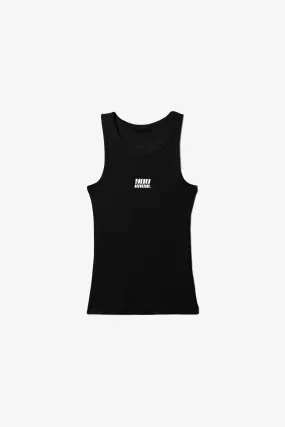 Bright and Bold Classic Comfort Style Womens Ribbed Singlet | Black