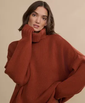 Cashmere Porter Turtleneck Luminous Thread Accents