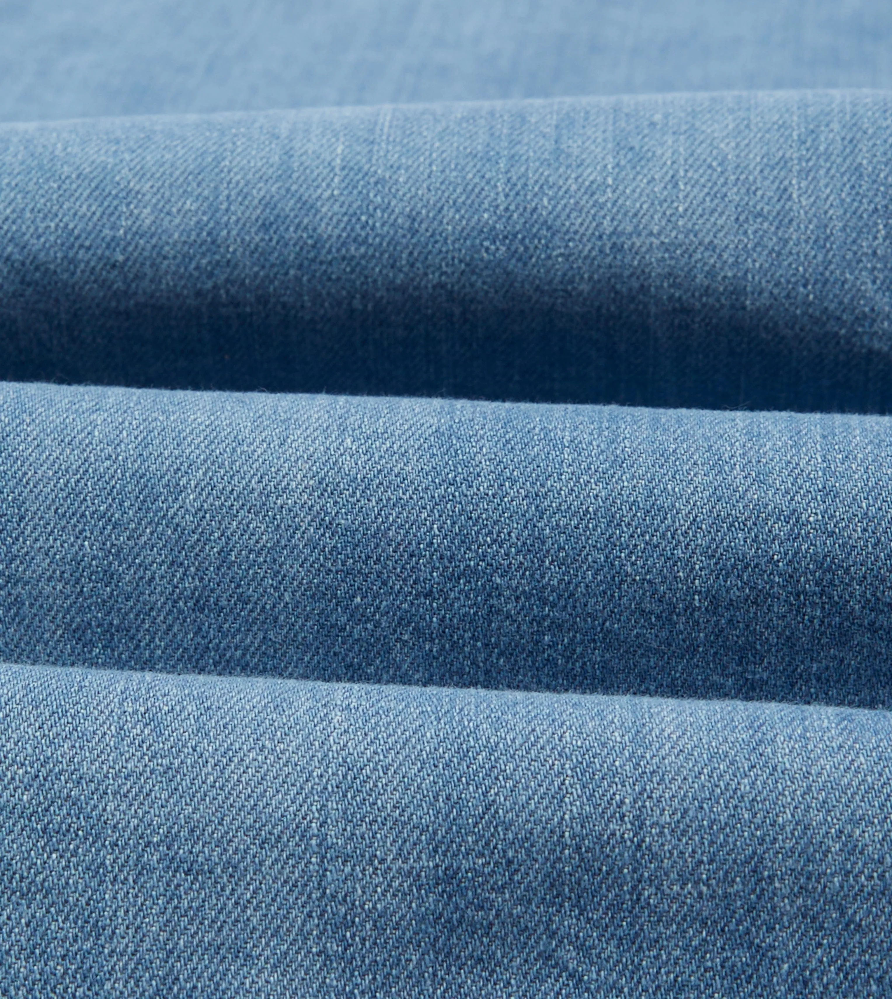 Bleach Wash Denim Two-Pocket Western Shirt Solid Hue Non Irritating Tags