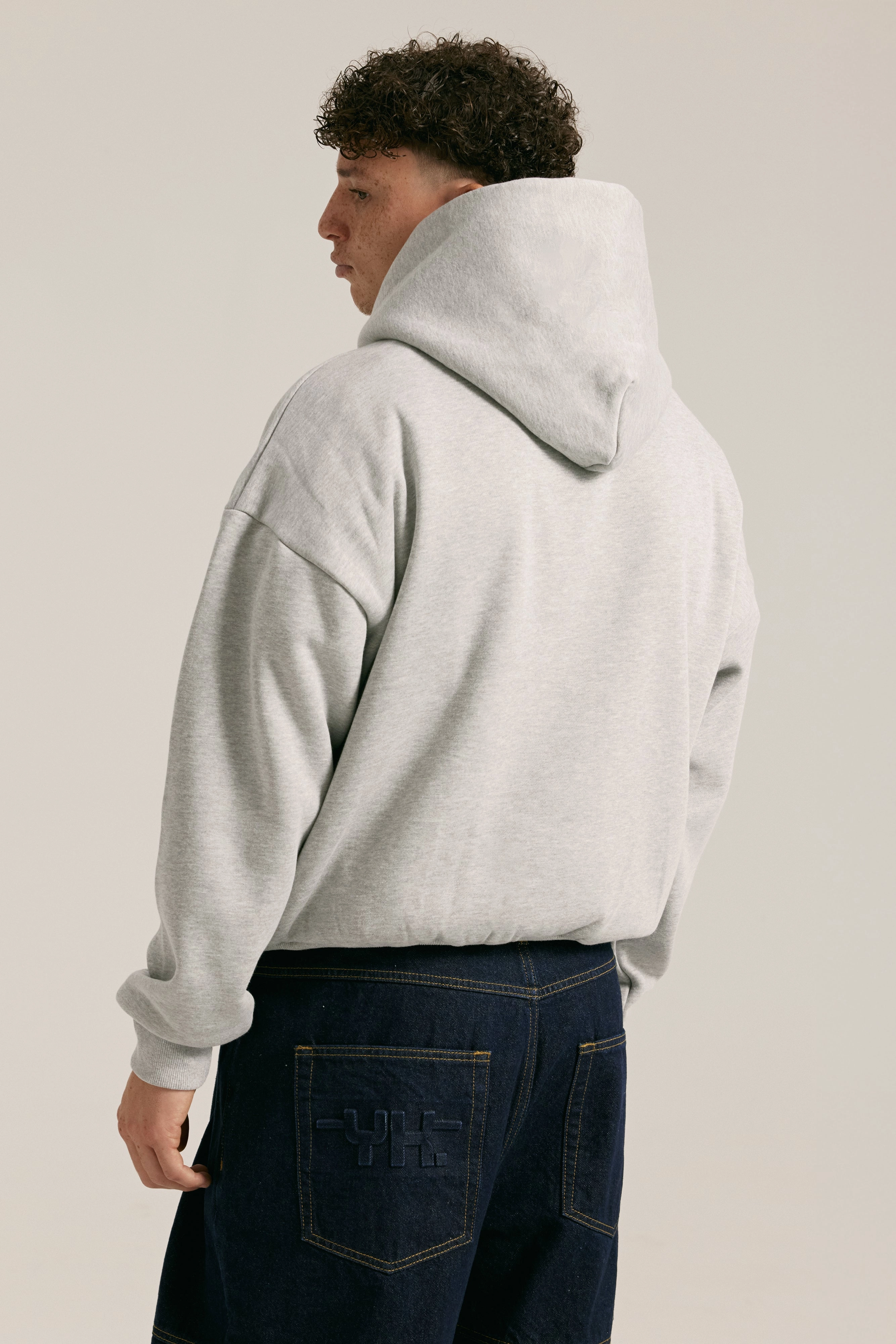 Girly style Distressed Detailing Varsity Hoodie | GREY MARLE