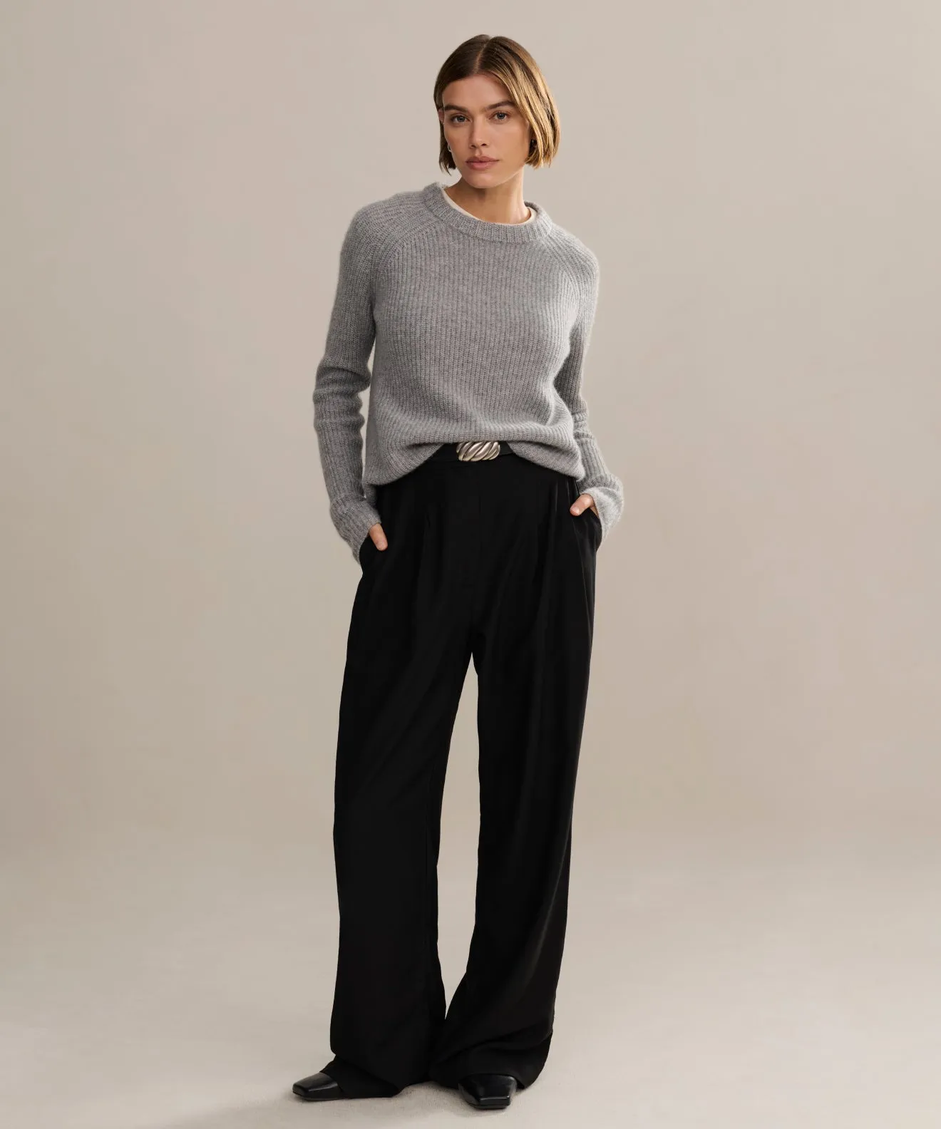 WrinkleResistant Cashmere Fisherman Sweater