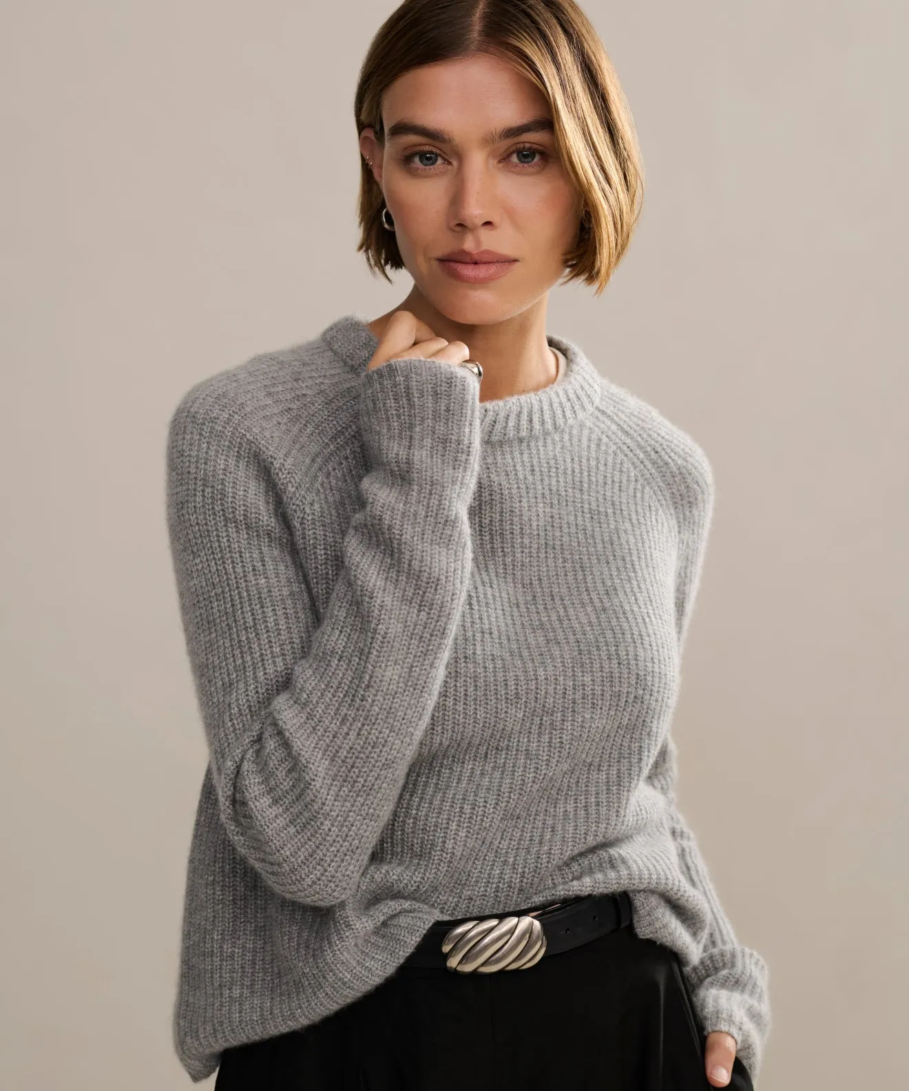 Cashmere Fisherman Sweater Seasonal Layered Stretch Fabric