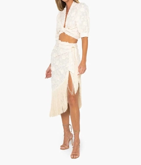 Vera Midi Skirt In Vanilla Easy Vibe Street Vibe