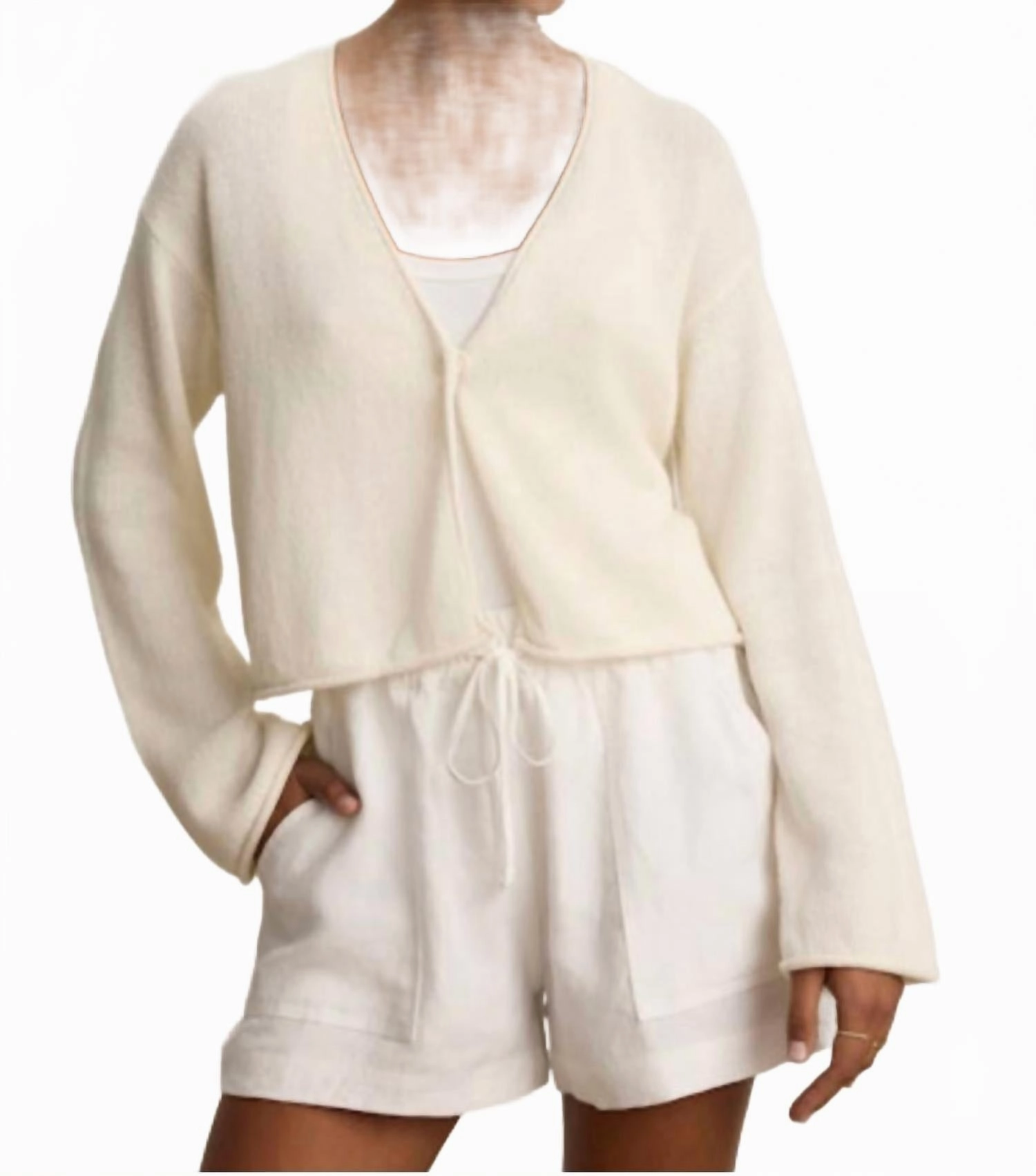 Verity Cardigan Sweater In Milk Cozy Design