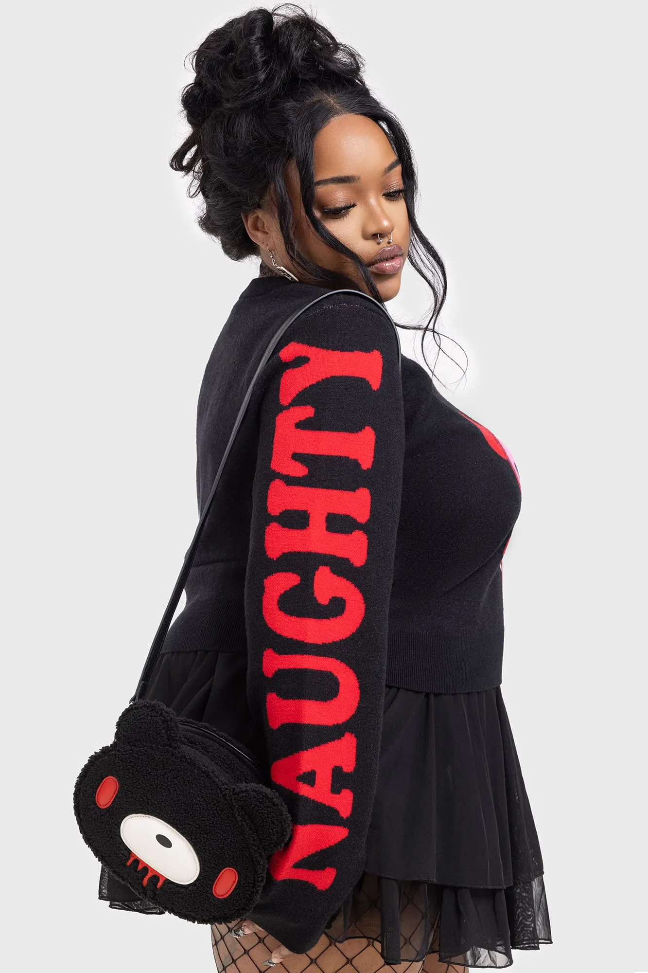 Naughty Grizzly Knit Sweater Simple Form Anti Static Finish