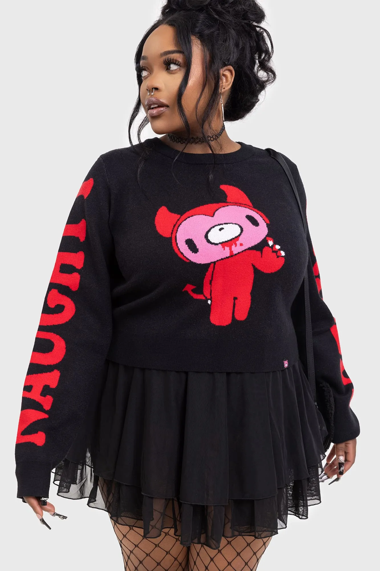 Flatlock Seam Construction Naughty Grizzly Knit Sweater