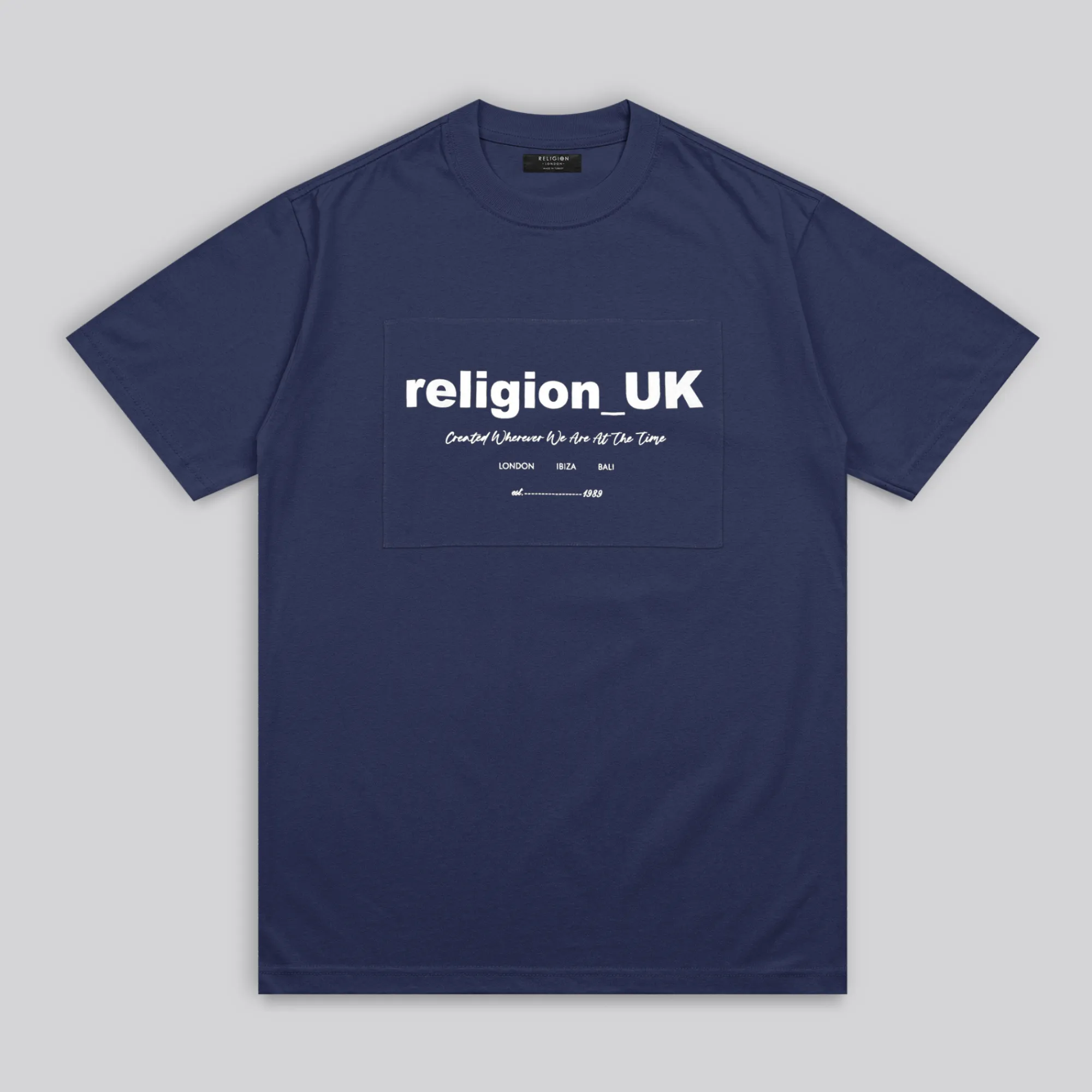 Bold Design layerable RELIGION UK T-SHIRT DARK NAVY