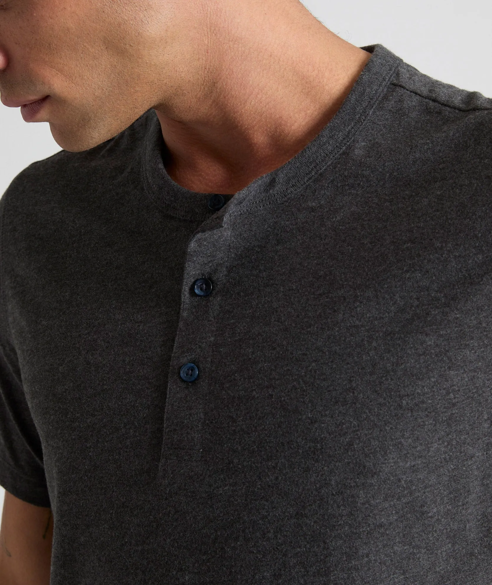 Versatile Top Breathable Fit Wear Ultrasoft Short-Sleeve Henley