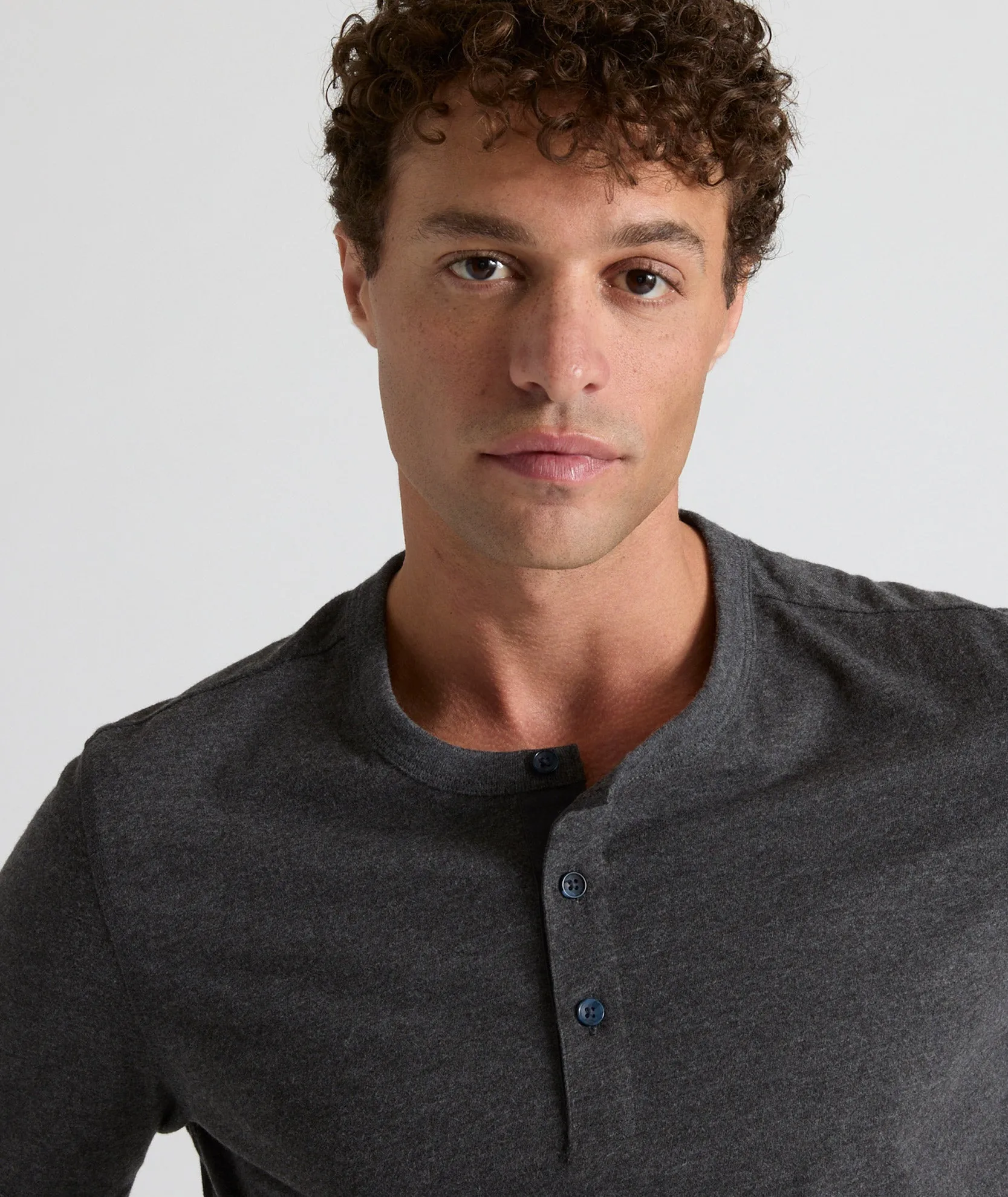 Fashionable Layer Ultrasoft Short-Sleeve Henley