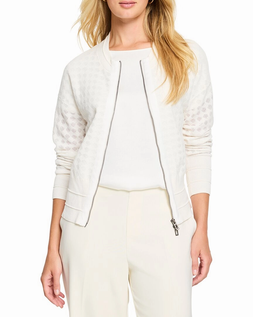NIC ZOE Sheer Stitch Cardigan Hypoallergenic Yarn Construction Soft & Cozy