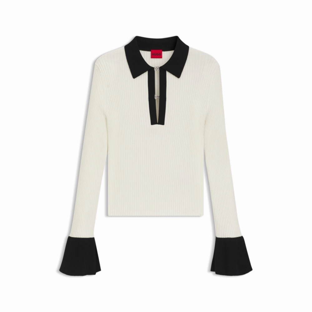 Smart Look Knit polo with stacked-logo placket closures