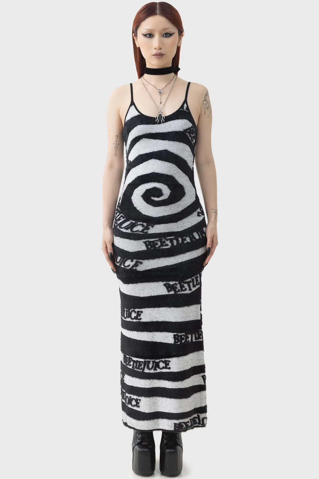 Vertigo Spiral Knitted Maxi Dress Perfect Layers