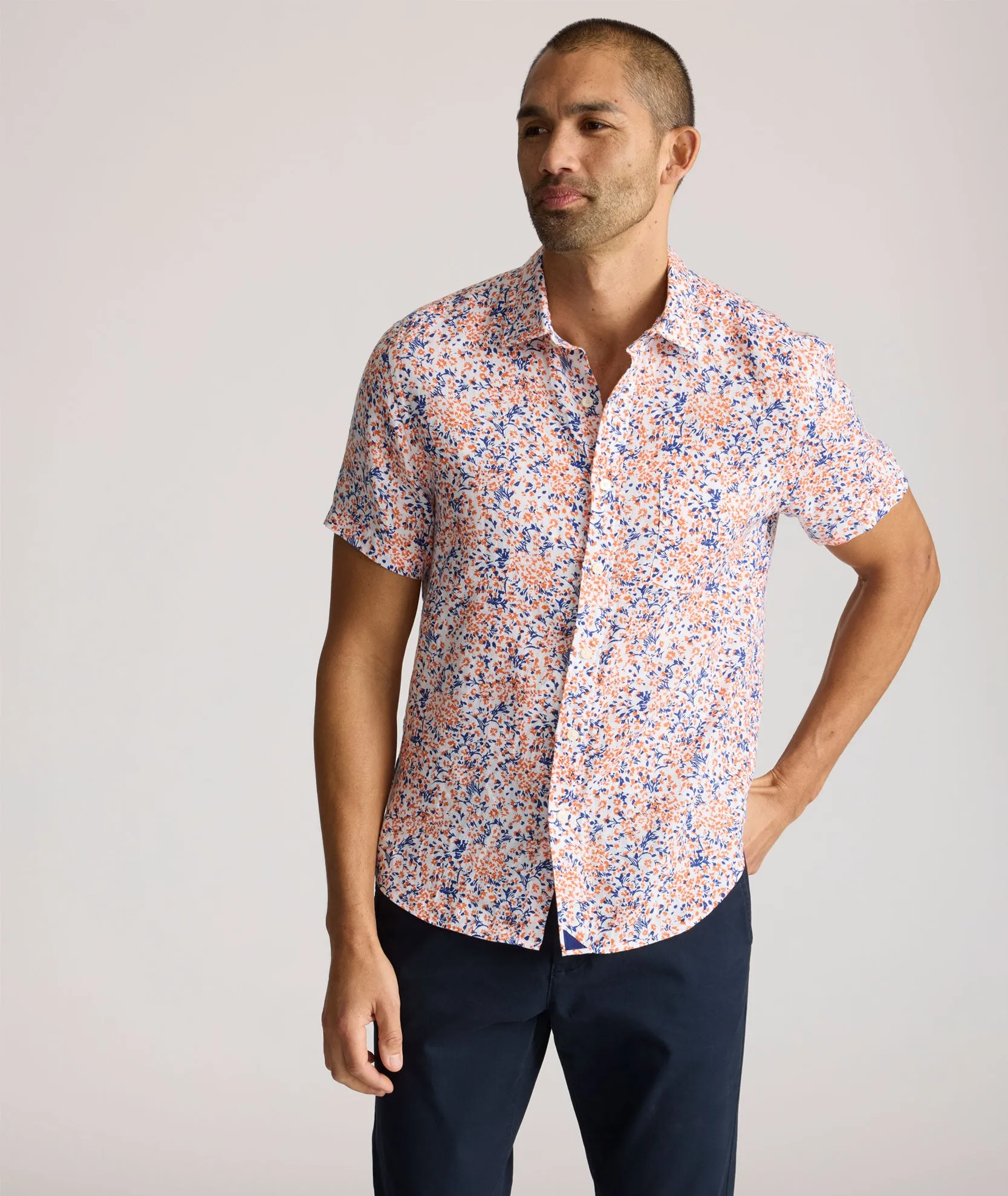 Linen Short-Sleeve Ellsworth Shirt Urban Wear Fall Foliage