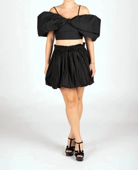 Kayla Skirt In Black Contemporary Mood Hip Skimming