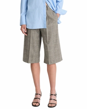 Sporty Edge snowboarding apparel Vince High-Rise Plaid Wool-Blend Short