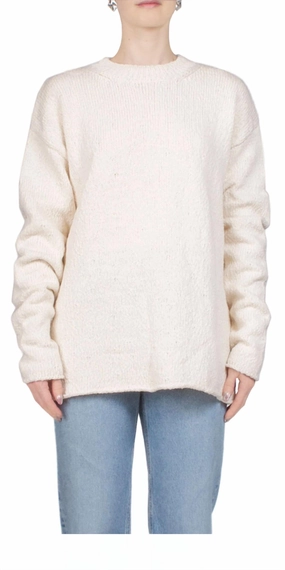 Multipanel Construction Vintage Crewneck In Cream