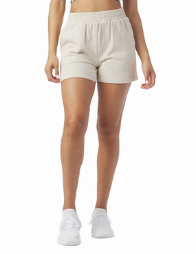 No Slip Waistband Vintage Oversized Sweat Short In Oatmilk