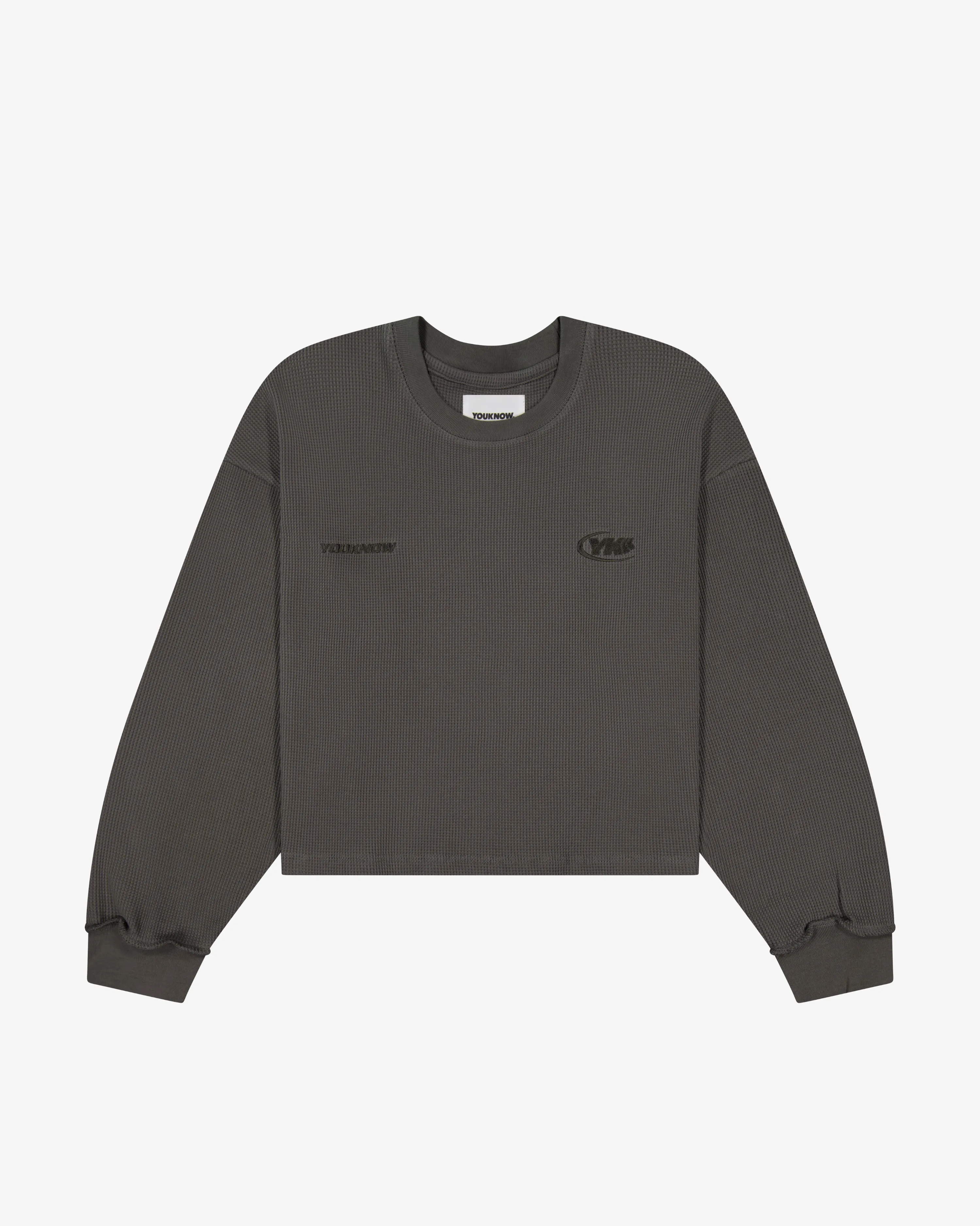 Soft Feel Waffle Longsleeve | Charcoal