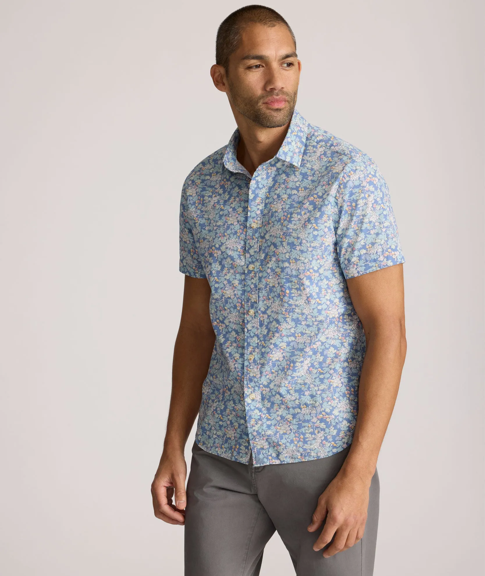 Vintage Wash Short-Sleeve Meriwether Shirt Easy Care Material