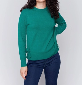 Crew Neck Sweater In Forest Thermal regulation Breathable mesh lining