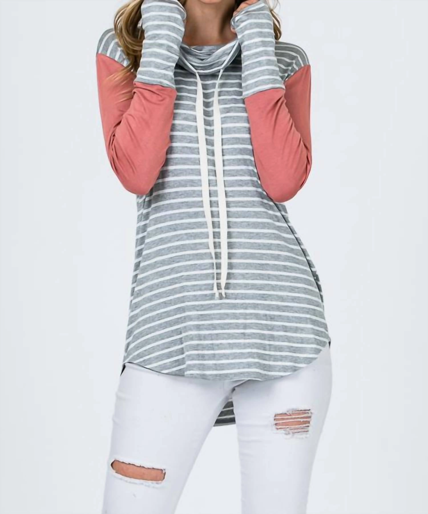 Cowl Neck Sweater In Marsala Cozy Basics
