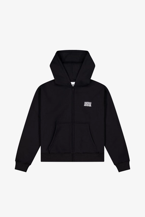 Walrus like WARM UP ZIP UP HOODIE | Black