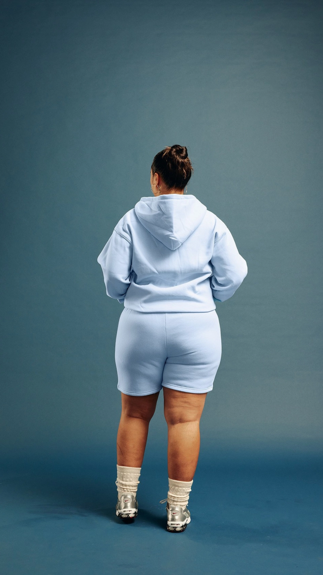 Beach club style WARM UP ZIP UP HOODIE | Blue