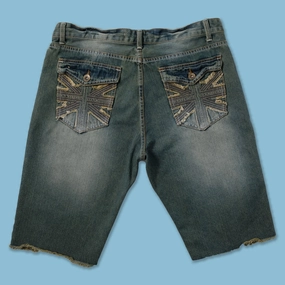 Simple Warmth Warm Wear Y2K Denim Shorts W38