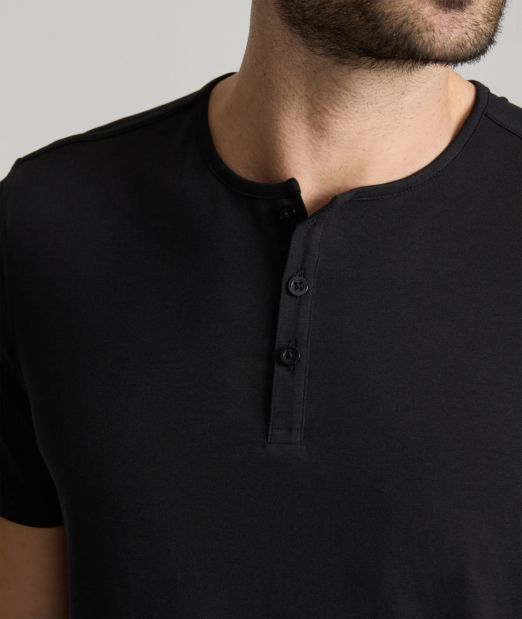 Light Casual EcoSoft? Short-Sleeve Henley