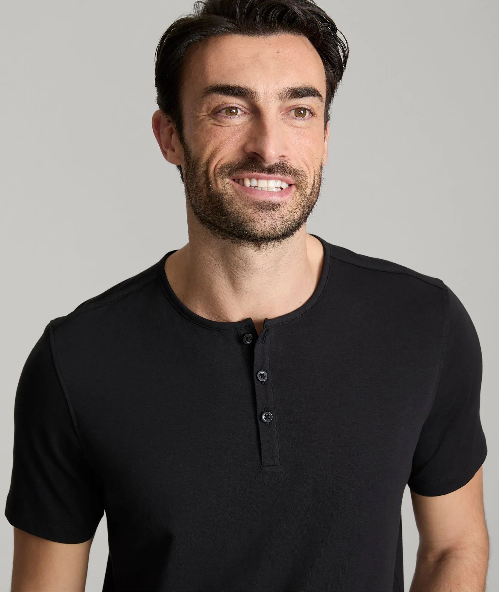Minimalist Comfort EcoSoft? Short-Sleeve Henley