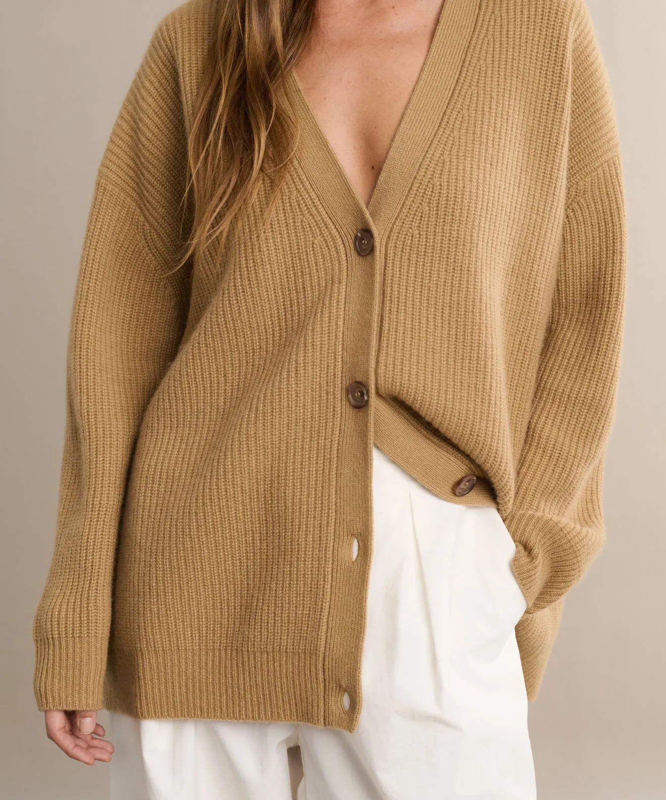 Lightweight Thermal Insulation Home Outfit Cashmere Cocoon Cardigan