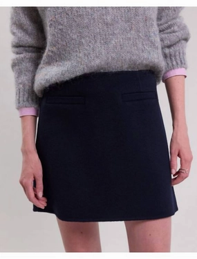 Mood Outfit Joba Woven Skirt In Navy