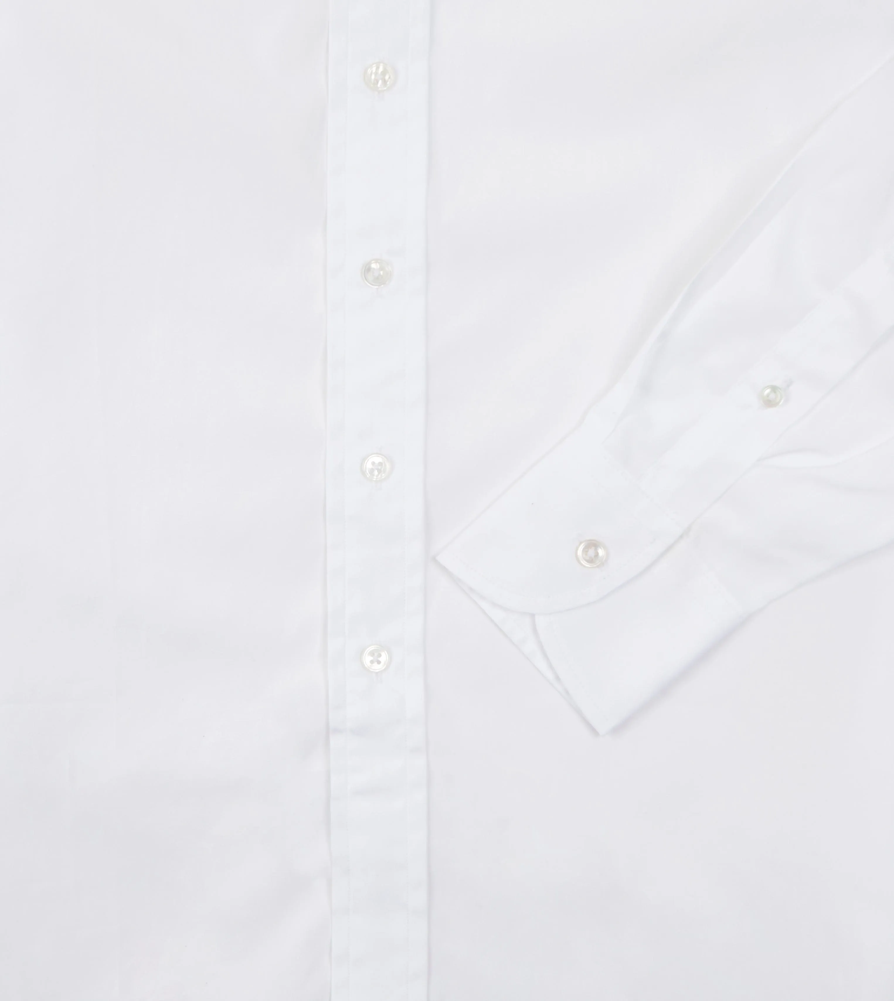 White Cotton Poplin Long Point Collar Shirt Edgy Fashion Bold Statement