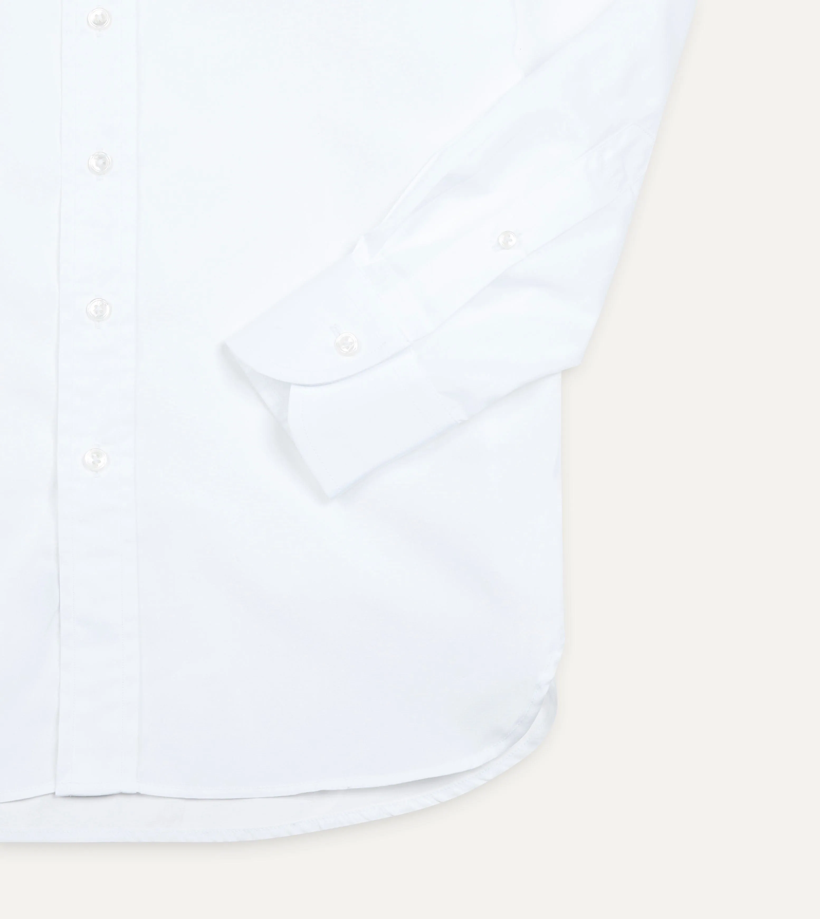 No Slip Shoulder Grip Mix-And-Match White Cotton Spread Collar Poplin Shirt