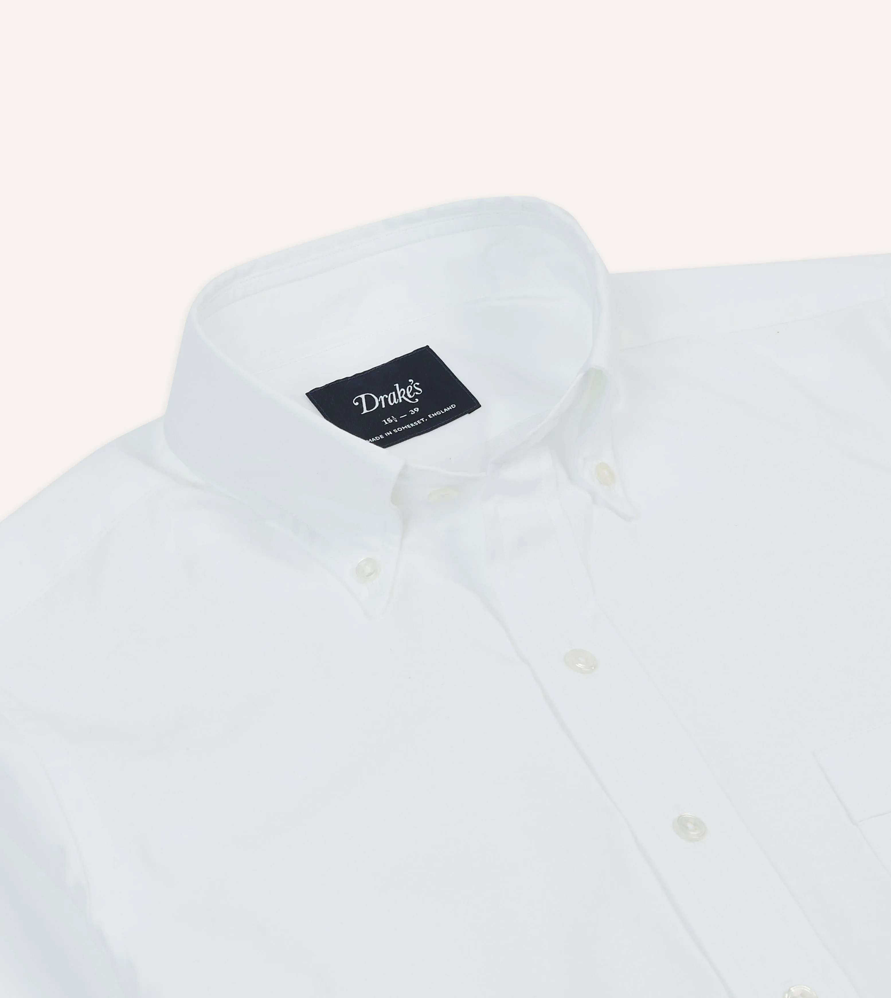 Corporate Event Smooth Zipper Design White Pinpoint Oxford Cotton Cloth Button-Down Shirt
