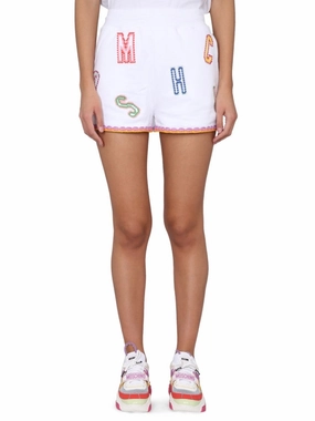 White Bermuda Shorts Active Design Sweat Resistant Coating