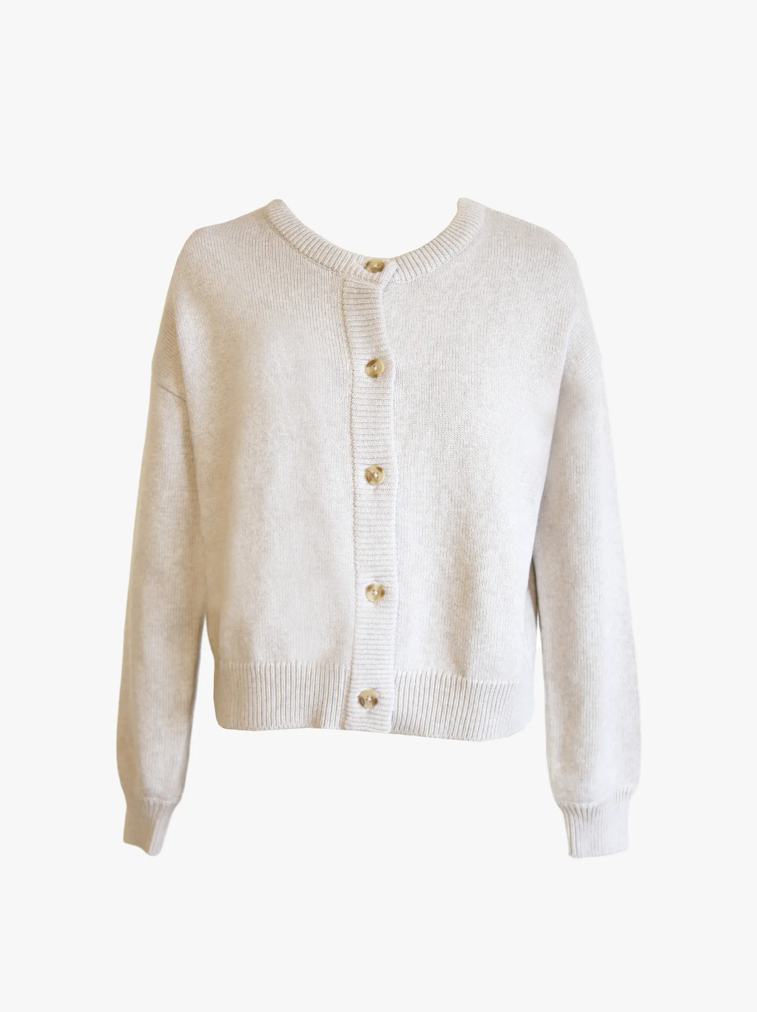 Willow Classic Cardigan - Chalk Recycled Fiber Stay Simple
