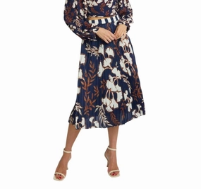 Mia Skirt In Ginko Block Print Stylish Choice Soft Texture