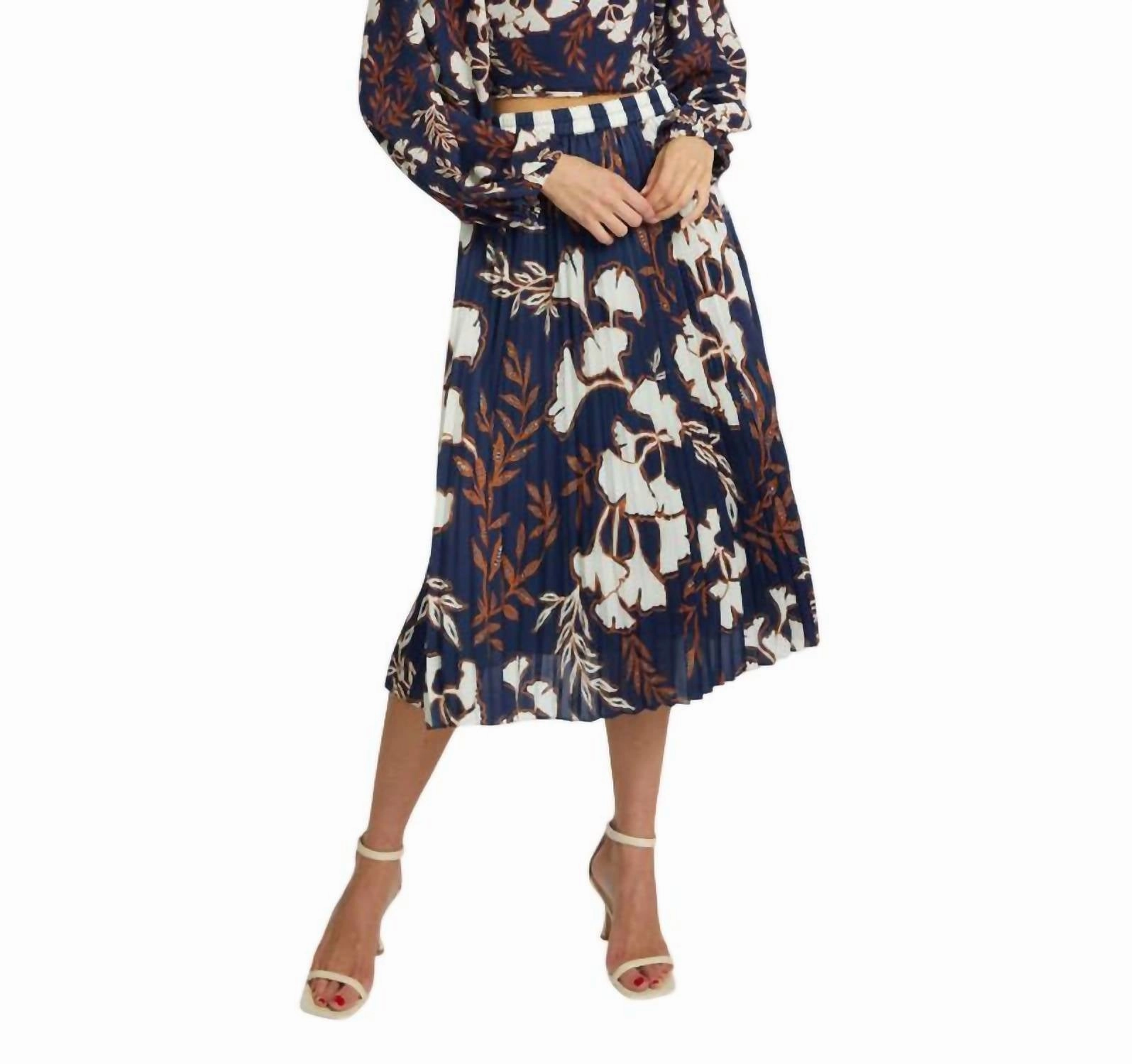 Sustainable Innovation Plus size option Mia Skirt In Ginko Block Print