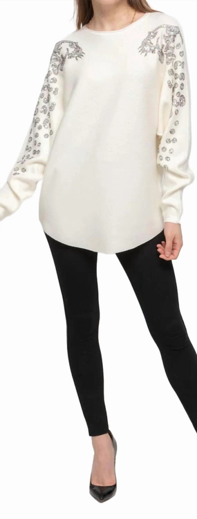 Feel The Sparks In Cream Cozy Knit Design
