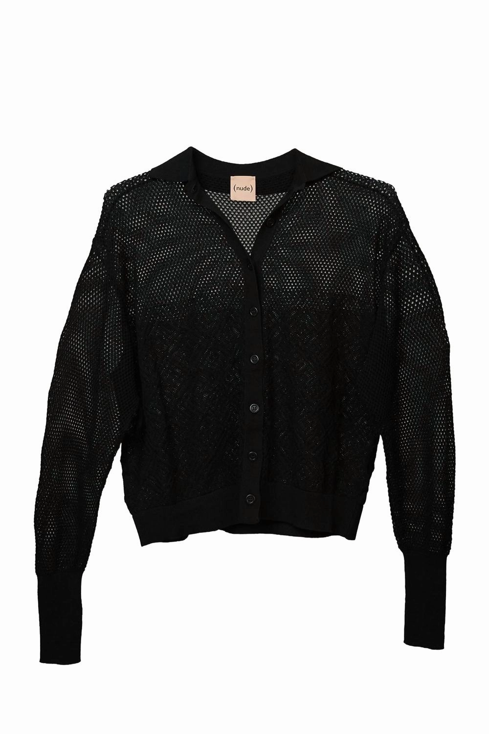 Open-Knit Top In Black Timeless Fashion