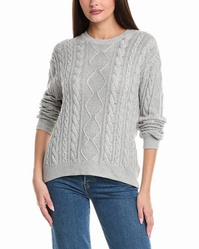 Trendy Layer WISPR Cable Silk-Blend Sweater