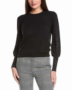 Cold-Weather Layer WISPR Foil Bijou Silk-Blend Sweater